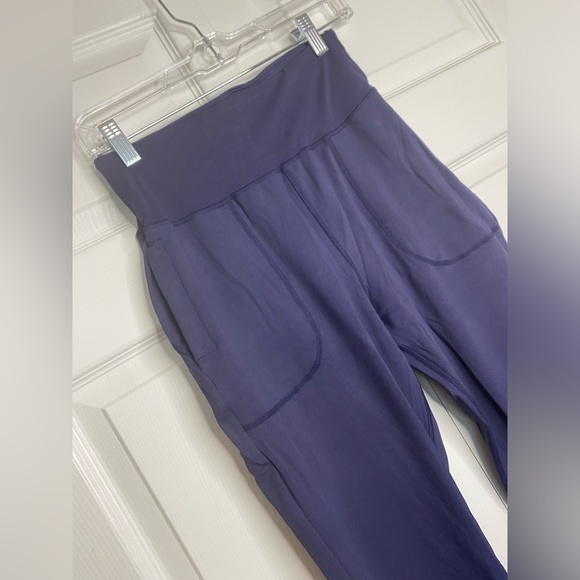 High Waisted Wide Women’s Waistband Joggers Navy - Picture 5 of 11